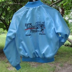 70s KING LOUIE Youth Satin Baseball Jacket L 14-16